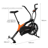 Rower Powietrzny HMS MP6540 Czarno - pomarańczowy Air Bike Ruchome Ramiona Opór Powietrzny Outlet