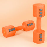 HANTLE CIĘŻARKI REGULOWANE ORANGE 2 x 2.5 KG ZMIANA WAGI ANTY-ROLL HMS HL03