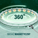 ZESTAW HULA HOP MAGNETYCZNY GREEN HHM14 Z LICZNIKIEM HMS + PAS WYSZCZUPLAJĄCY BR163 BLACK