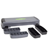 STEP DO AEROBIKU FITNESSU REGULOWANY 3-STOPNIOWY SZARO-CZARNY HMS AS005