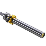 GRYF OLIMPIJSKI GO1100 20KG 2200MM HMS PREMIUM + ZG1500 GOLD ZACISKI LOCK JAW (2 szt)