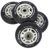 ZESTAW PU 70x24 82A CZARNE MATOWE (4 szt.) + ABEC-9 (8 szt.) NILS EXTREME