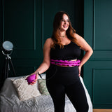 Hula hop HMS HHW12 Plus Size różowe z obciążeniem i regulacją obwodu