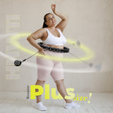 ZESTAW HULA HOP HHW11 BLACK Z WYPUSTKAMI I OBCIĄŻNIKIEM + PAS BR163 BLACK PLUS SIZE HMS
