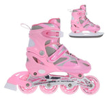 NH18366 A 2w1 PINK ŁYŻWOROLKI Z WYM. PŁ. HOKEJOWĄ NILS EXTREME