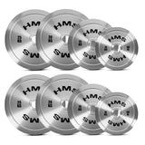ZESTAW TALERZY OLIMPIJSKICH STALOWYCH KALIBROWANYCH TOS 2 x 10 - 25 KG (140 KG) HMS