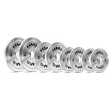 ZESTAW TALERZY OLIMPIJSKICH STALOWYCH KALIBROWANYCH TOS 2 x 1.5 - 5.0 KG (22 KG) HMS