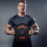 TOG25 2 x 25 KG TALERZ OLIMPIJSKI OGUMOWANY 2 x 25 KG HMS