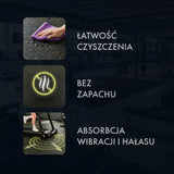 POS35 PODŁOGA GUMOWA POD SPRZĘT FITNESS Z WYPUSTKAMI BLACK/YELLOW II GATUNEK