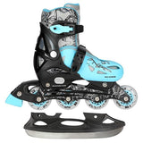 NH0320 A SET 4W1 BLUE LAGOON ŁYŻWOROLKI PŁOZA HOKEJOWA NILS EXTREME