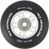 ZESTAW PU 84x24 82A CZARNE MATOWE (4 szt.) + ABEC-9 CHROME (8 szt.) NILS EXTREME