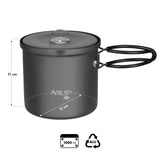 GARNEK TURYSTYCZNY ALUMINIOWY Z POKRYWKĄ 1000ML NILS CAMP NC4202