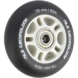 ZESTAW PU 76x24 82A CZARNE MATOWE (4 szt.) + ABEC-9 (8 szt.) NILS EXTREME
