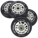 ZESTAW PU 76x24 82A CZARNE MATOWE (4 szt.) + ABEC-9 (8 szt.) NILS EXTREME