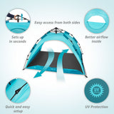 NAMIOT PLAŻOWY SAMOROZKŁADAJACY OCHRONA UV NIEBIESKI NILS CAMP NC4802