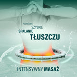 ZESTAW HULA HOP MAGNETYCZNY GREEN Z LICZNIKIEM HMS HHM14 + PAS BR163 BLACK PLUS SIZE