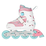NH11812 A 2w1 WHITE/PINK ŁYŻWOROLKI Z WYM. PŁ. HOKEJOWĄ NILS EXTREME