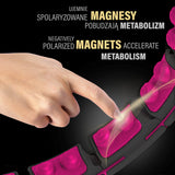 ZESTAW HULA HOP MAGNETYCZNY BLACK/PINK Z LICZNIKIEM HMS HHM16 + PAS WYSZCZUPLAJĄCY BR163 BLACK