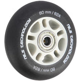 ZESTAW PU 80x24 82A CZARNE MATOWE (4 szt.) + ABEC-9 (8 szt.) NILS EXTREME