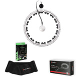 ZESTAW HULA HOP MAGNETYCZNY WHITE HHM16 Z LICZNIKIEM HMS + PAS BR163 BLACK PLUS SIZE