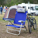 KRZESŁO TURYSTYCZNE 2W1 SKŁADANE NIEBIESKO-SZARE NILS CAMP NC3502