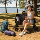 WÓZEK PLAŻOWY TURYSTYCZNY 140L 2W1 Z FUNKCJĄ ŁAWKI NILS CAMP NC2606