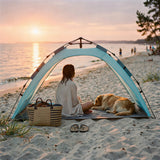 NAMIOT PLAŻOWY SAMOROZKŁADAJACY OCHRONA UV NIEBIESKI NILS CAMP NC4802