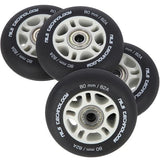 ZESTAW PU 80x24 82A CZARNE MATOWE (4 szt.) + ABEC-9 (8 szt.) NILS EXTREME