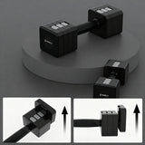 HANTLE CIĘŻARKI REGULOWANE BLACK 2 x 5 KG ZMIANA WAGI ANTY-ROLL HMS HL02