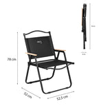 KRZESŁO SKŁADANE CZARNE NILS CAMP NC4307