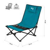 KRZESŁO PLAŻOWE NIEBIESKO CZARNE NILS CAMP NC3306