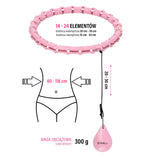 ZESTAW HULA HOP HHW02 LIGHT PINK Z WYPUSTKAMI I OBCIĄŻNIKIEM HMS + PAS BR163 BLACK