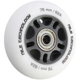 ZESTAW PU 76x24 82A BIAŁE MATOWE (4 szt.) + ABEC-9 (8 szt.) NILS EXTREME