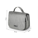 KOSMETYCZKA PODRÓŻNA Z HACZYKIEM ORGANIZER SZARY NILS NC4505