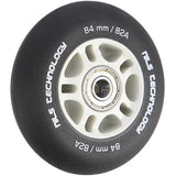 ZESTAW PU 84x24 82A CZARNE MATOWE (4 szt.) + ABEC-9 CHROME (8 szt.) NILS EXTREME