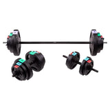 SZTANGA I SZTANGIELKI KOMPOZYT 62 KG HMS SGSP60 SET (3 CZĘŚCI)