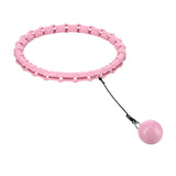 ZESTAW HULA HOP LIGHT PINK Z WYPUSTKAMI I OBCIĄŻNIKIEM HMS HHW02 + PAS BR163 RED