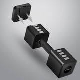 HANTLE CIĘŻARKI REGULOWANE BLACK 2 x 5 KG ZMIANA WAGI ANTY-ROLL HMS HL02