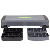 STEP DO AEROBIKU FITNESSU REGULOWANY 3-STOPNIOWY SZARO-CZARNY HMS AS005