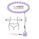 ZESTAW HULA HOP OHA02 VIOLET Z WYPUSTKAMI I OBCIĄŻNIKIEM ONE FITNESS + PAS BR160