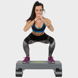 STEP DO AEROBIKU FITNESSU REGULOWANY 3-STOPNIOWY SZARO-CZARNY HMS AS005