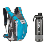 ZESTAW PLECAK NIEBIESKI ADVENTURE 25L NC1766 + BUTELKA SZARA TRITANOWA NILS CAMP NCD07