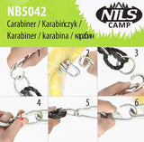Karabińczyk stalowy zakręcany NILS CAMP NB5042 500 kg
