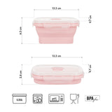 POJEMNIK/LUNCH BOX SKŁADANY RÓŻOWY 355ML NILS CAMP NC4105