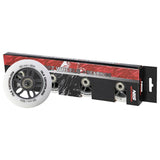ZESTAW PU 90x24 82A BIAŁE MATOWE (4 szt.) + ABEC-9 CHROME (8 szt.) NILS EXTREME