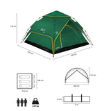NAMIOT 3-OSOBOWY AUTOMATYCZNY 2W1 ZIELONY NILS CAMP NC4801 SHADOW 2