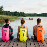 BOJKA ASEKURACYJNA DO PŁYWANIA PLECAK 28L 3W1 ŻÓŁTY NILS CAMP NC1772