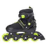 NH7104 A 2w1 BLACK/GREEN ROZM. S ŁYŻWOROLKI Z WYM. PŁ. HOKEJOWĄ NILS EXTREME