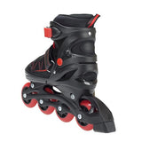 NH7103 A 2w1 BLACK/RED ROZM. M ŁYŻWOROLKI Z WYM. PŁ. HOKEJOWĄ NILS EXTREME