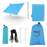 TARP PŁACHTA BIWAKOWA KEMPINGOWA 230X140 CM NIEBIESKI NILS CAMP NC17111